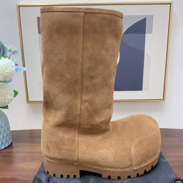 Big headed snow bread boots with thick soles that rise below the knee high cotton boots