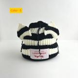 Short ear knitted yarn cap for warmth and thick knitted yarn cap