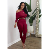 Slant shoulder casual suit