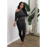 Slant shoulder casual suit