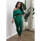 Slant shoulder casual suit