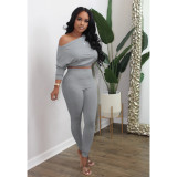 Slant shoulder casual suit
