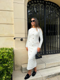 Slim fit knitted long sleeved dress