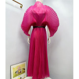 Elegant solid color plus size dress