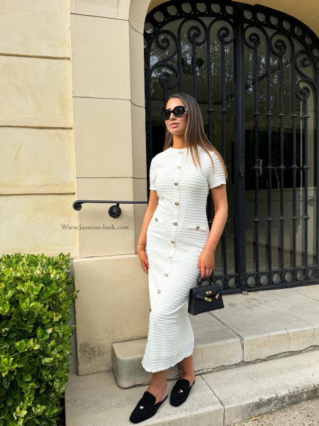 Vintage Knitted Short Sleeve Dress
