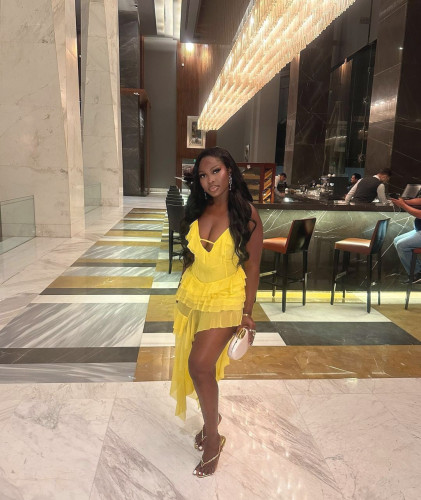 Women's plus size slit dress