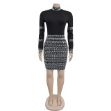 Women's rhinestone party dress