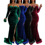 Women's formal dress, floor length skirt