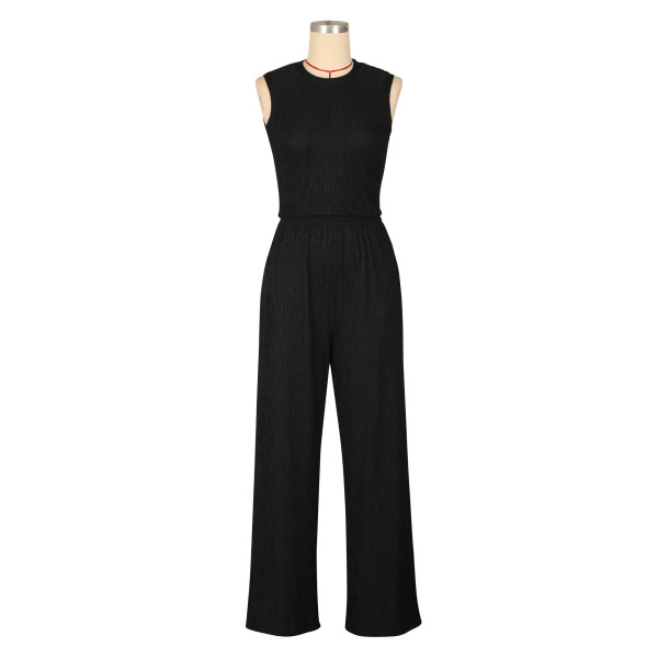 Tank top pleated suit, two-piece pants set