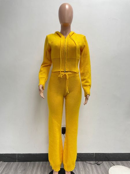 Women's Knitted Sweater Sports Set