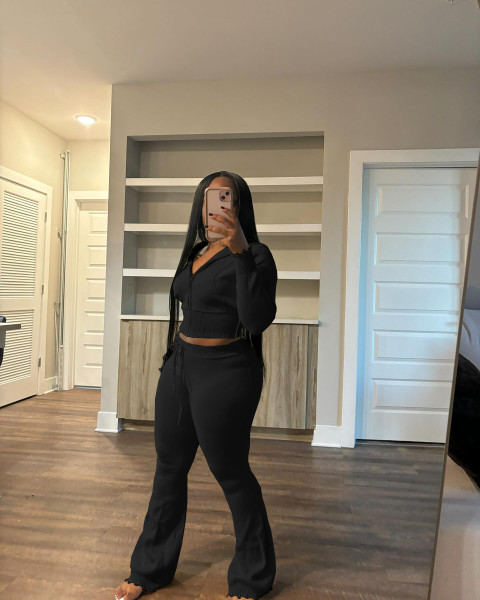 Women's Knitted Sweater Sports Set