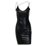 V-neck backless camisole dress