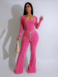Tight jumpsuit fitness pants set
