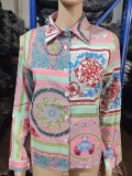 Single breasted cardigan shirt top