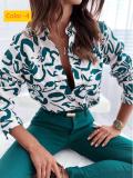 Digital printed cardigan long sleeved shirt