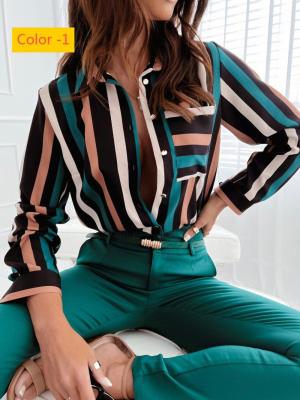 Digital printed cardigan long sleeved shirt