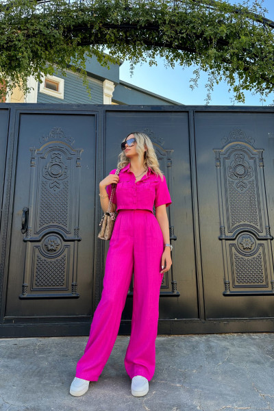 Short sleeved and long pants two-piece set