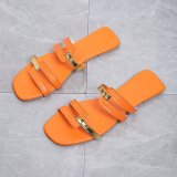 Large size one line flat bottomed slippers