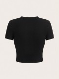 Printed short T-shirt top