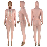 Velvet hoodie sports and leisure two-piece set HR8198