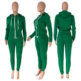 Velvet hoodie sports and leisure two-piece set HR8198