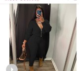 Zipper Knitted Sweater Set Two Piece Set CN0204