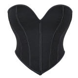 Matte patterned strapless top T8463
