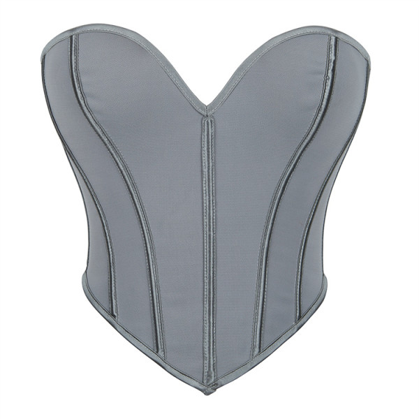 Matte patterned strapless top T8463