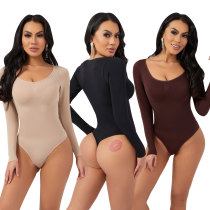 Long sleeved waist cinching, seamless compression, hip lifting, tight fitting base, waist cinching garment