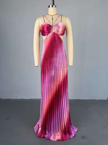 Strap, strapless, lace up, pleated, oversized swing dress