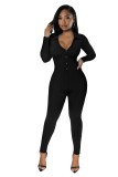 Cotton long sleeved thick jumpsuit
