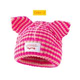 Printed Cat's ears (Steamed cat-ear shaped bread) knitting wool hat