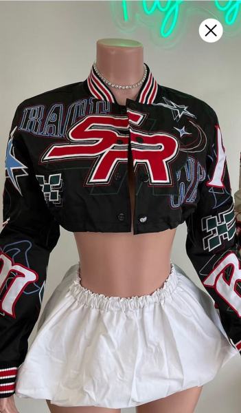 Embroidered thread short sleeved single breasted baseball jersey
