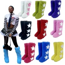 Long boots with plush fur