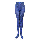 Leopard print jumpsuit stockings