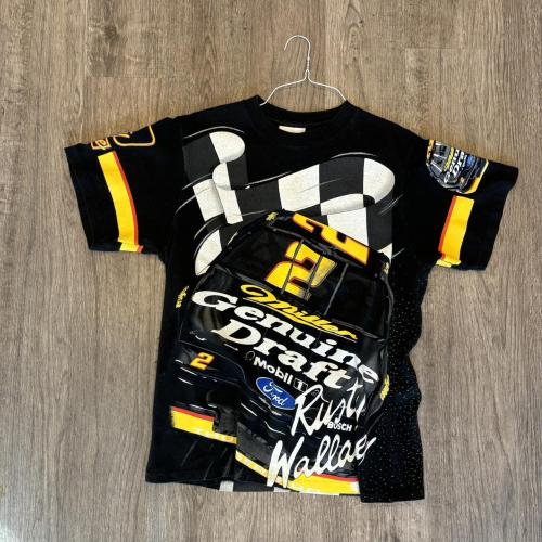 Digital positioning printed women's short sleeved T-shirt