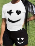 Printed shorts casual two-piece set