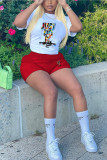 Printed shorts casual two-piece set