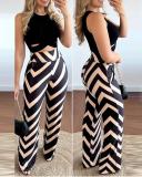 Wide leg pants sleeveless set
