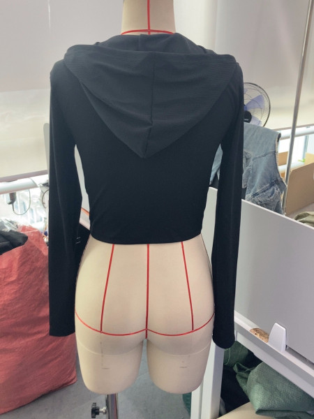 Digital printed zipper hooded long sleeved pants set