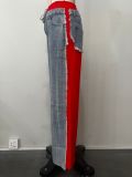 Fashion women's pants with patchwork jeans D8709 