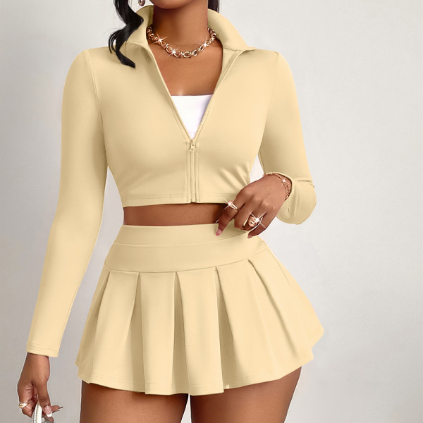 Waist up top and short skirt set