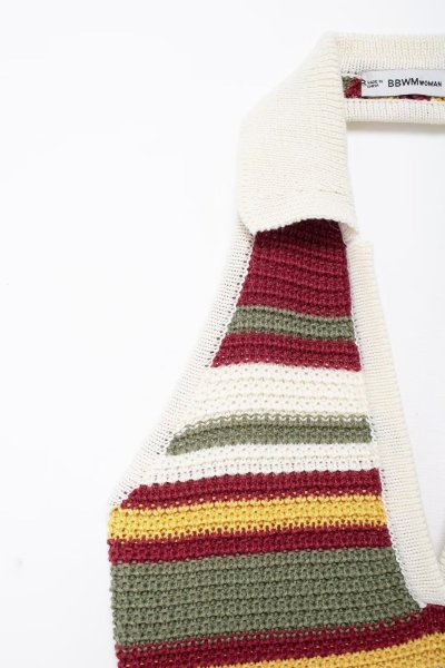 Tailored crochet short neck dress
