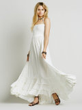 Cotton backless beach long skirt dress