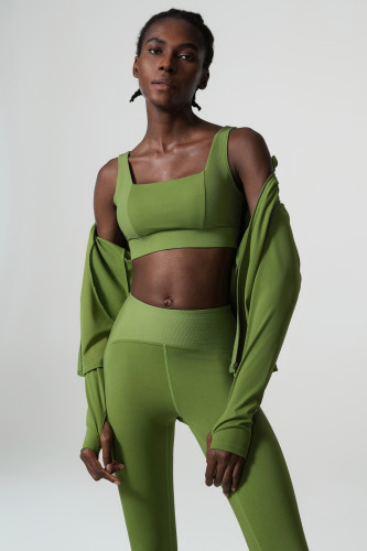 Yoga suit set, plus size sportswear three piece set