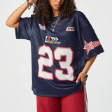 Long hollowed out ball jersey top