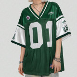 Long hollowed out ball jersey top