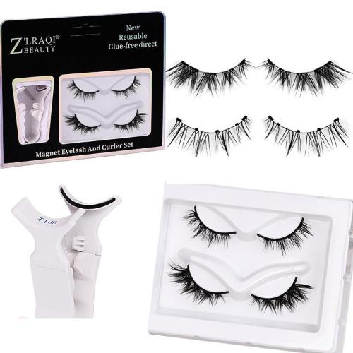 Adhesive free quick paste magnetic suction false eyelashes