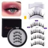 Simulated waterproof magnetic suction false eyelash set