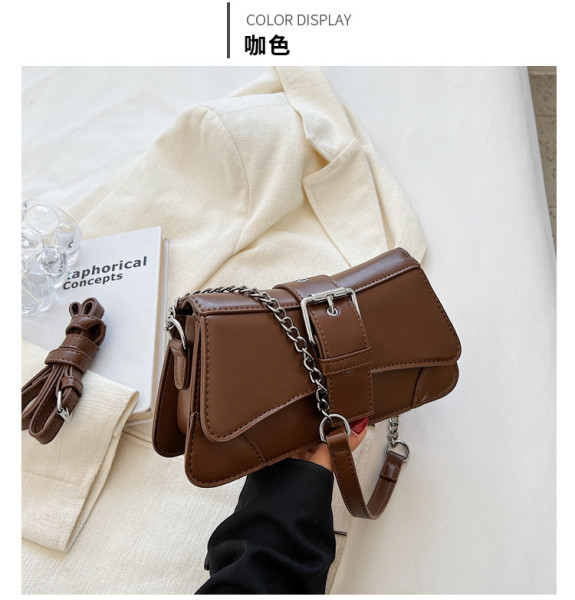 Chain armpit bag diagonal cross small square bag